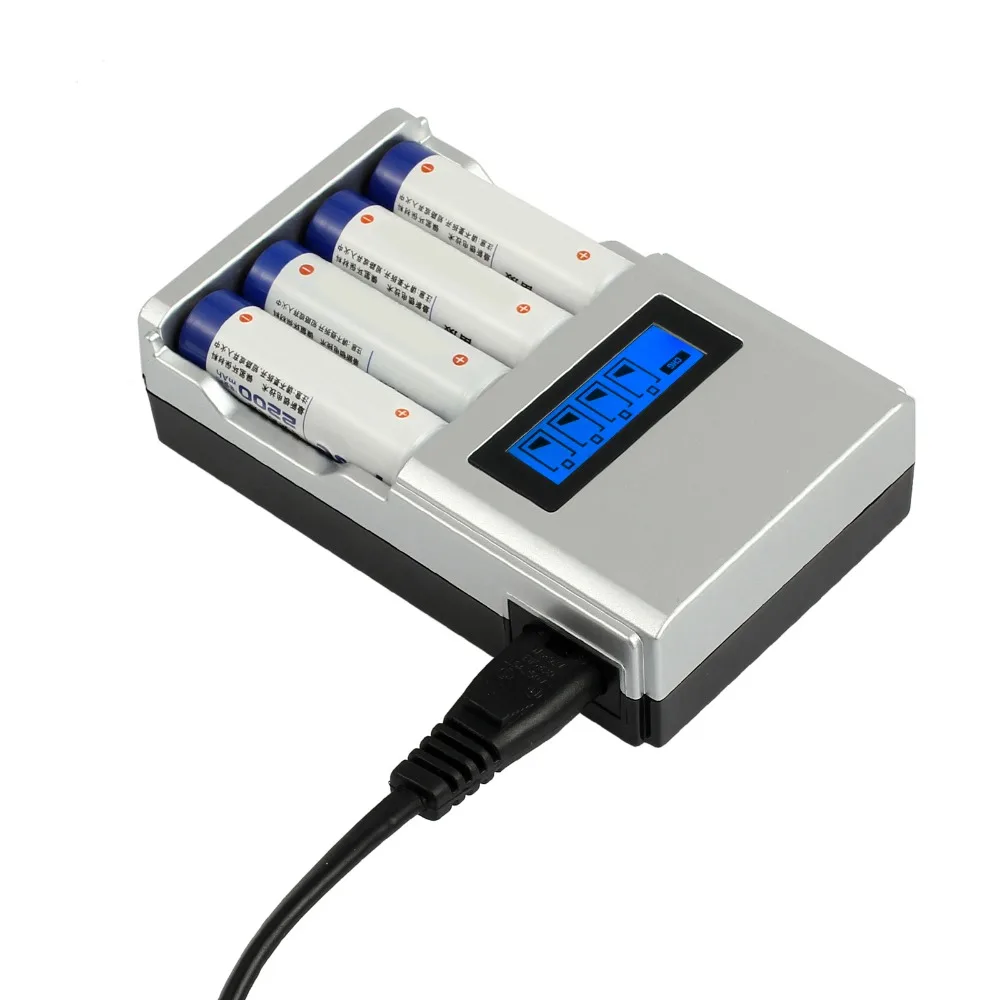 ЖК зарядное устройство PROSTER Varta для 4 аккумуляторов AA / AAA (включая батарейки с 2100