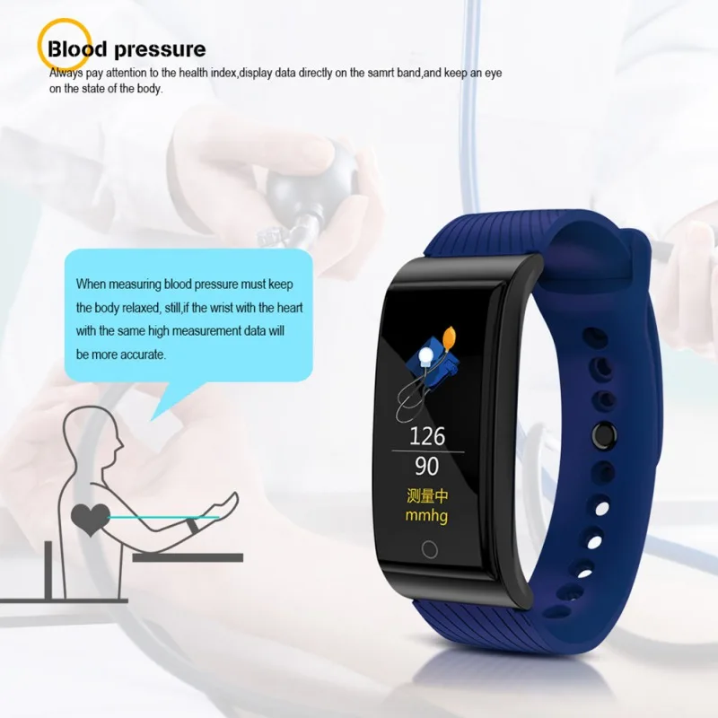 F4 модный браслет с цветным смарт экраном Монитор артериального давления пульса