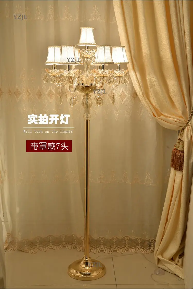 Напольная лампа хрустальная стоящая Европейская гостиная Роскошная простая