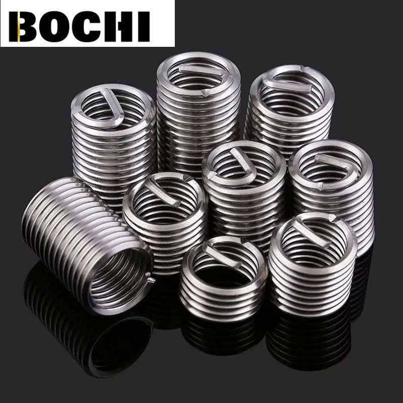 

50 шт. M7/M9/M11 * 1,0 * 1D-3D проволочная Резьбовая вставка, M7-M11 втулка для винтов, 304 проволока из нержавеющей стали