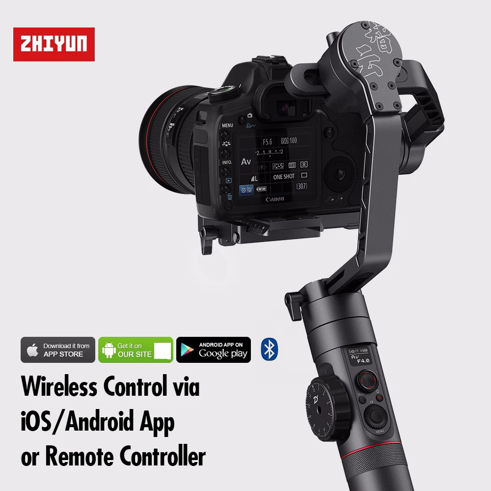 Zhiyun Crane 2 Crane2 3-осевой ручной шарнирный стабилизатор для камеры GoPro для цифровой зеркальной камеры Canon Nikon Sony, Panasonic все камеры w/кран 2 Servo приборы непрерывного изменения фокусировки камеры