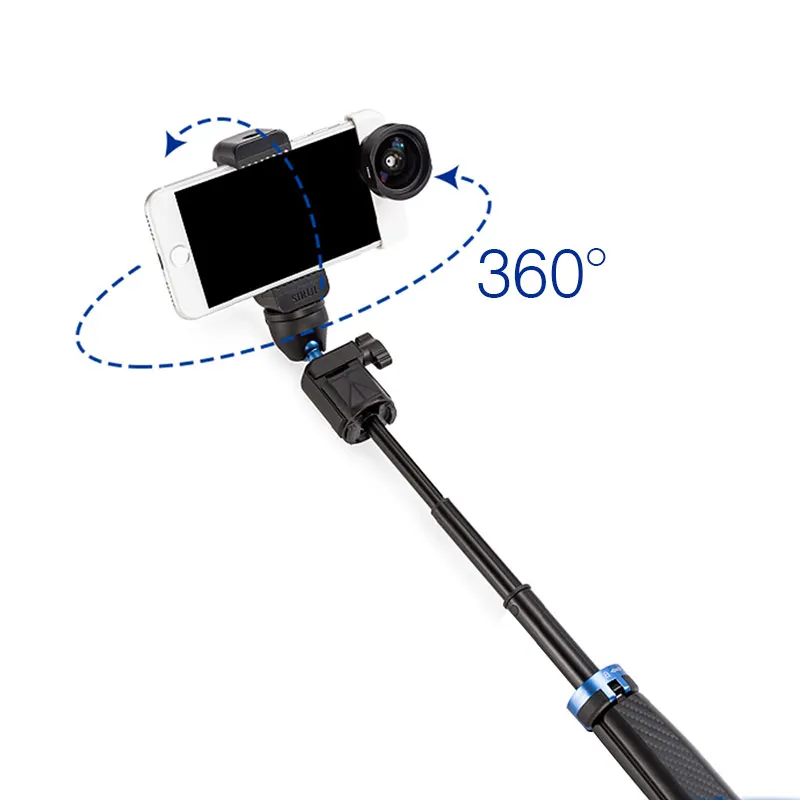 Новый Sirui телефон Selfie stick штатив мини-легкий Выдвижная монопод стенд 360 градусов