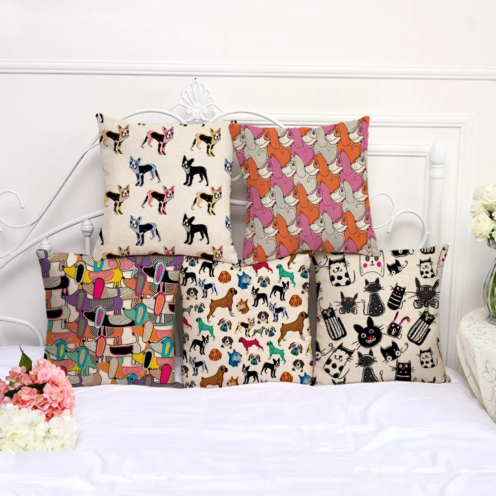 Декоративная Подушка Чехол Творческий Пёс из мультфильма головоломки 17 5 дюймов