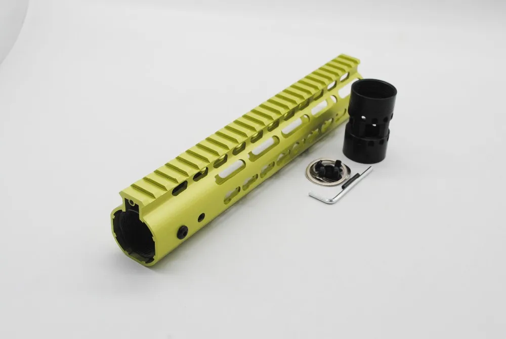 

TriRock 10 inch Aluminum Keymod Handguard Rail Picatinny Free Float Mount System_Unique Grass Green Anodized Fit .223/5.56/AR-15