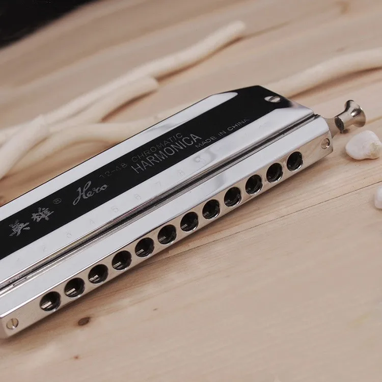 Hero Harmonica 12 отверстий 48 хроматические гармоники Щепка рот органный C Ключ музыкальный инструмент духовой инструмент подарок для начинающих