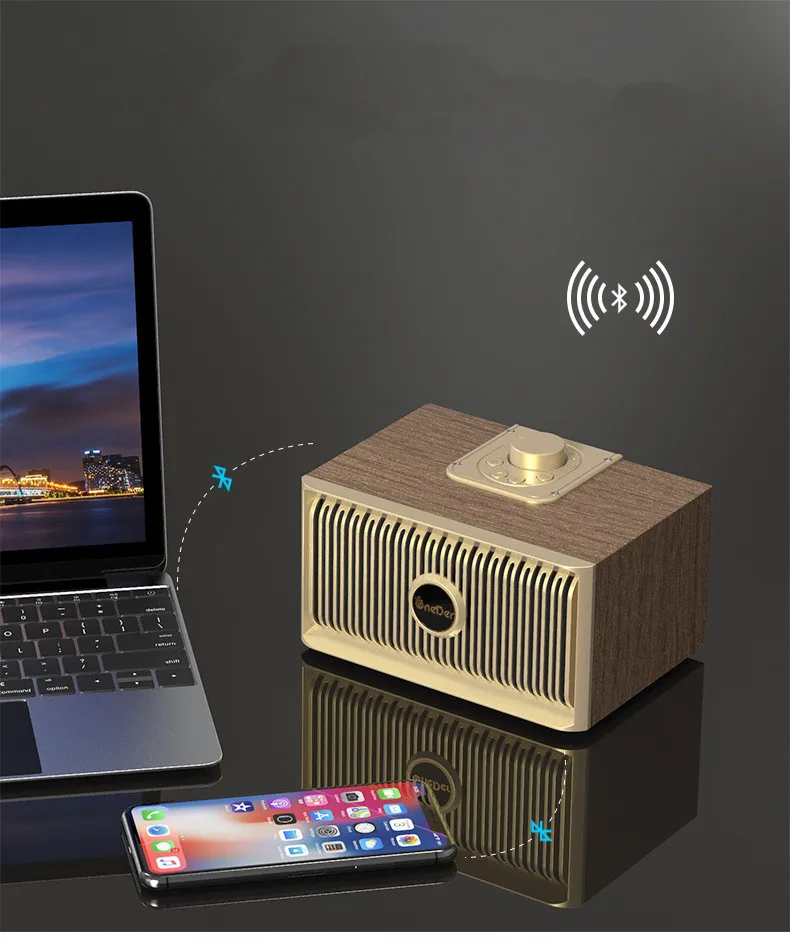 Волшебный V5 Деревянный Ретро домашний Bluetooth динамик мобильный телефон открытый беспроводной Bluetooth аудио