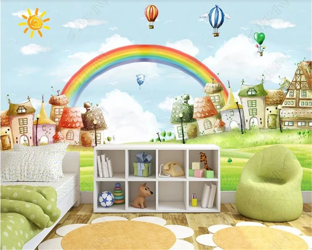 beibehang Wallpaper home decoration custom cartoon hot air balloon children's room wallpaper papier peint mural 3d | Обустройство