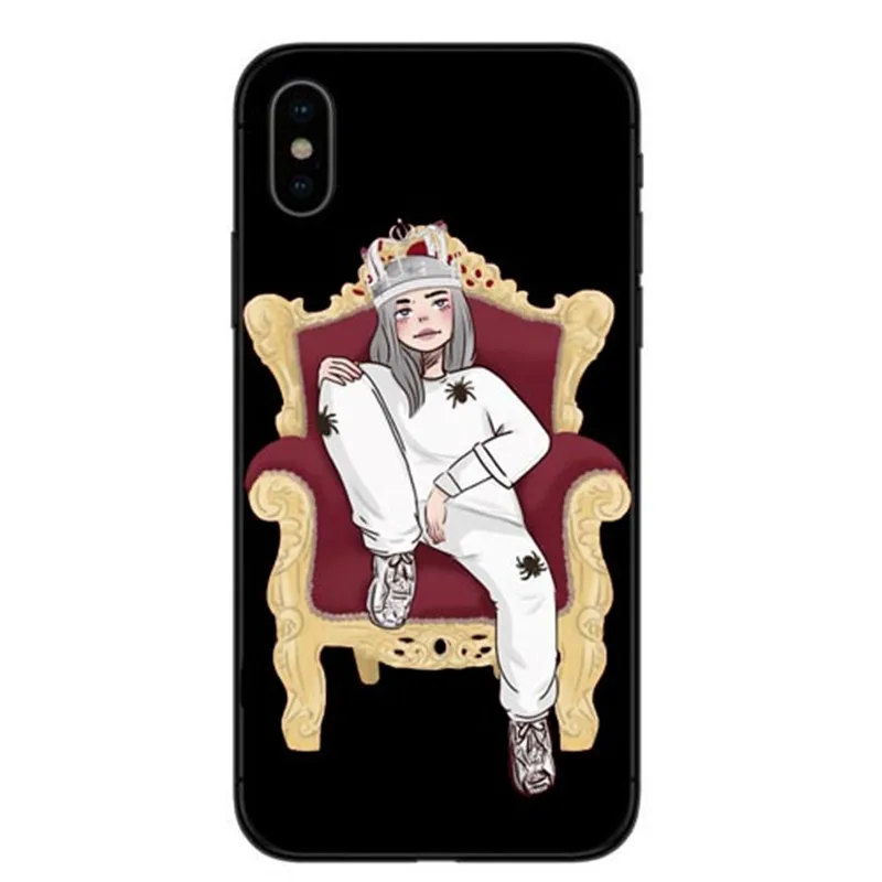 TPU Когда мы все засыпаем, куда нам идти Billie Eilish Khalid Encantador Macio TPU Casos de Telefone Capa Para o 5 6 7 8 Plus X - Цвет: TPU