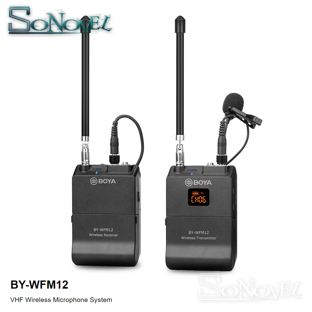 BOYA BY WFM12 беспроводной петличный микрофон 12 канальная VHF отворотом микрофонная
