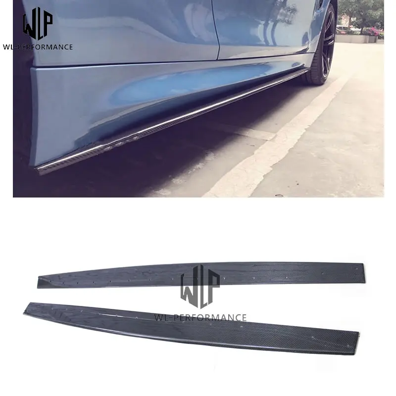 F80 F82 карбоновая Автомобильная боковая юбка фартук для BMW refit M3 M4 2014 UP coupe style