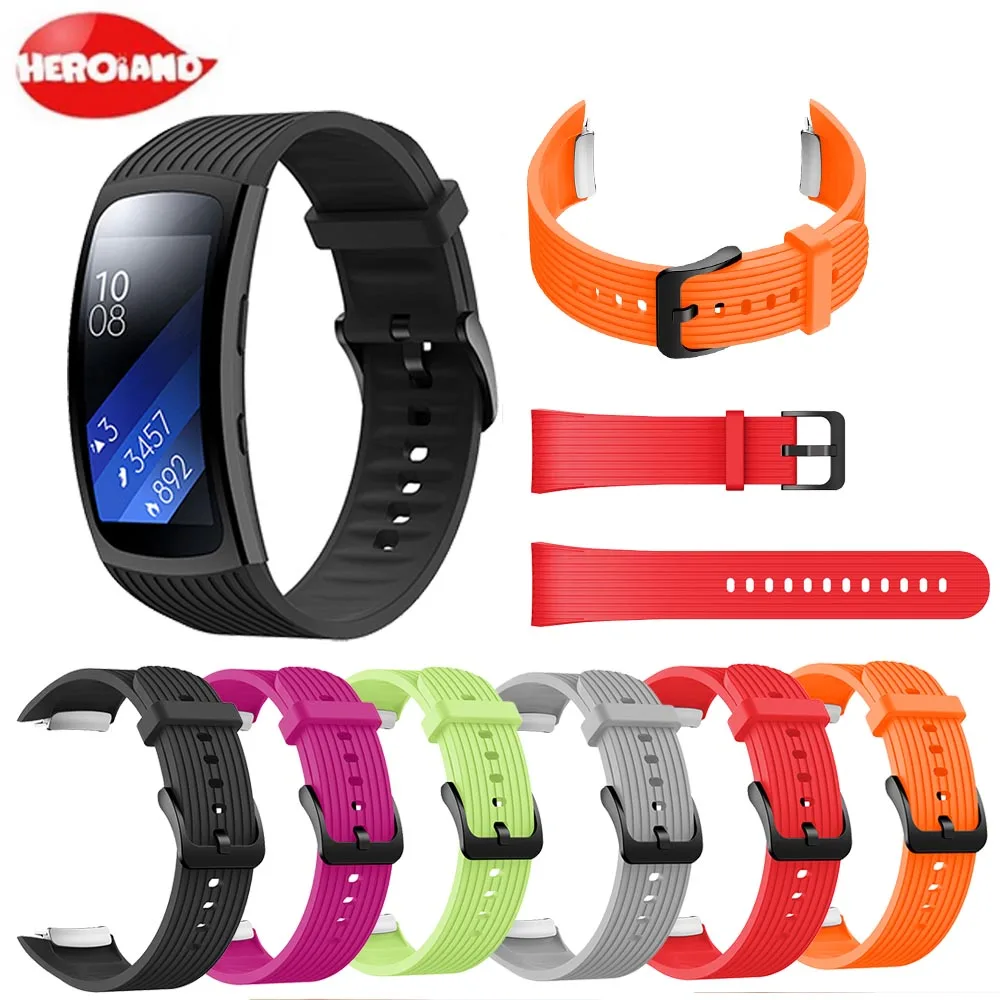 Силиконовый ремешок для часов, сменный ремешок для samsung gear Fit 2 SM-R360/Fit2 Pro R365, ремешок для наручных часов