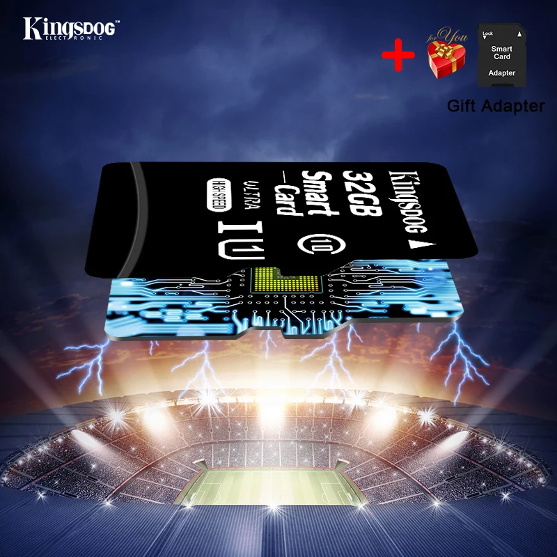 KINGSDOG высокая скорость класс 10 micro sd карта 128 Гб памяти 64 ГБ 32 мини флэш 256 с