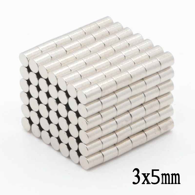 

1000pcs 3x5mm N35 NdFeB Mini Super Strong Powerful Neodymium Magnet Round Rare Earth Permanent Magnets 3*5mm