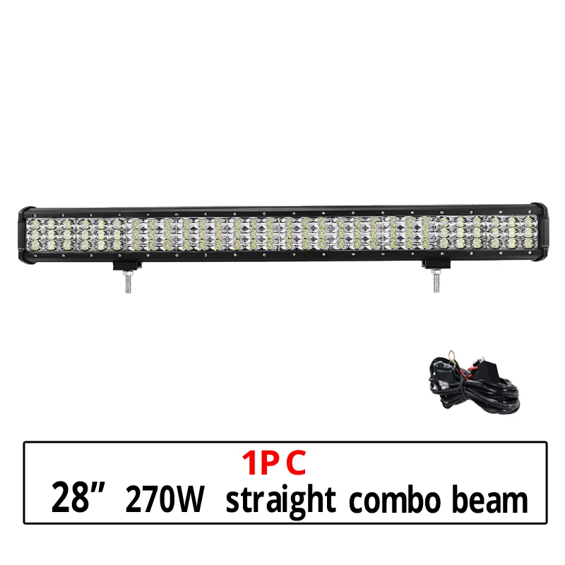 28inch 270w combo Partol 4 7 12 20 22 21 23; большие размеры 34-42 50 дюймов светодиодный светильник бар для Turcks 3-рядная прямые изогнутые светодиодный бар 12v 24v 6000K для внедорожник ATV - Цвет: 28inch 270w combo