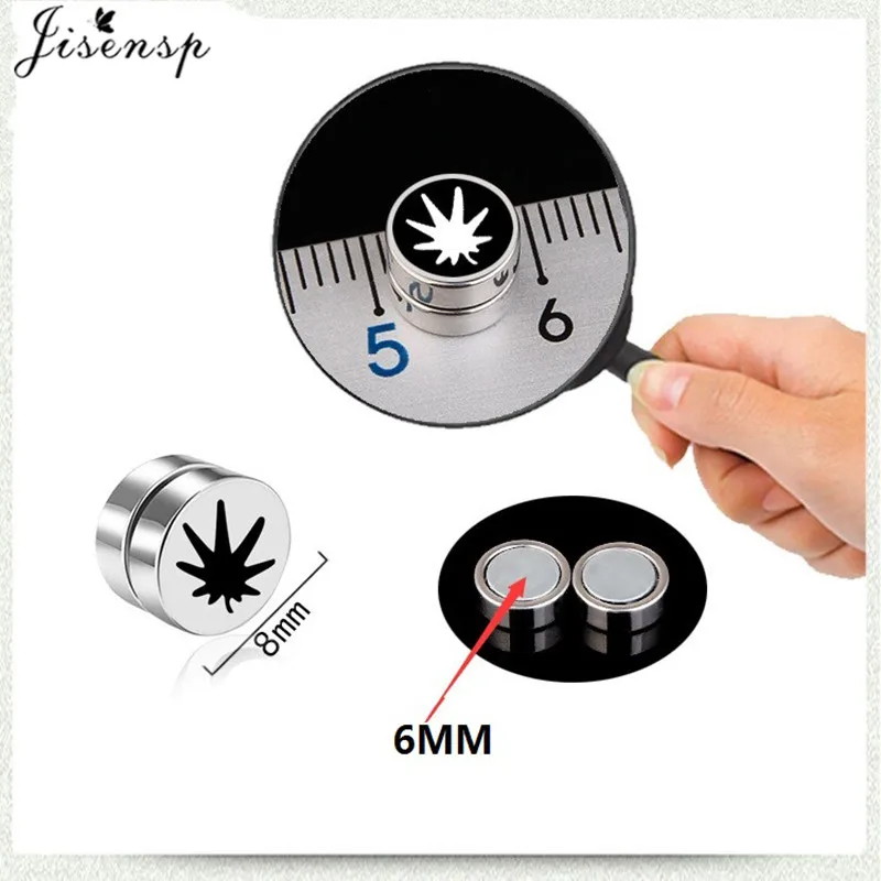 Jisensp Strong Magnet Magnetic Stud Earrings Women Non Piercing Punk Painless Earring Men Accessories Jewelry pendiente |