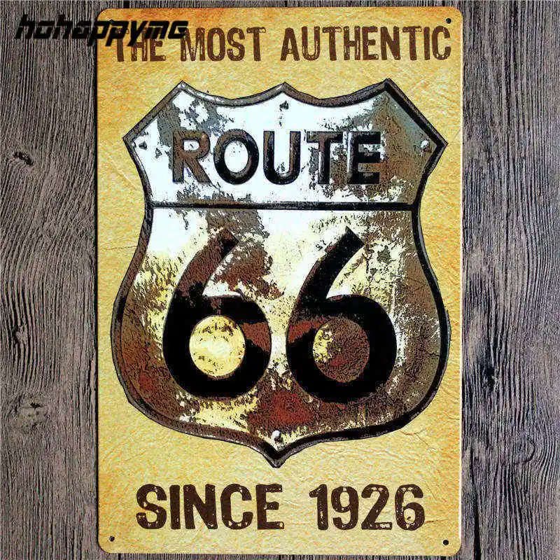 Плакат Route 66 Декор металлический знак украшение жестяные пластины ретро
