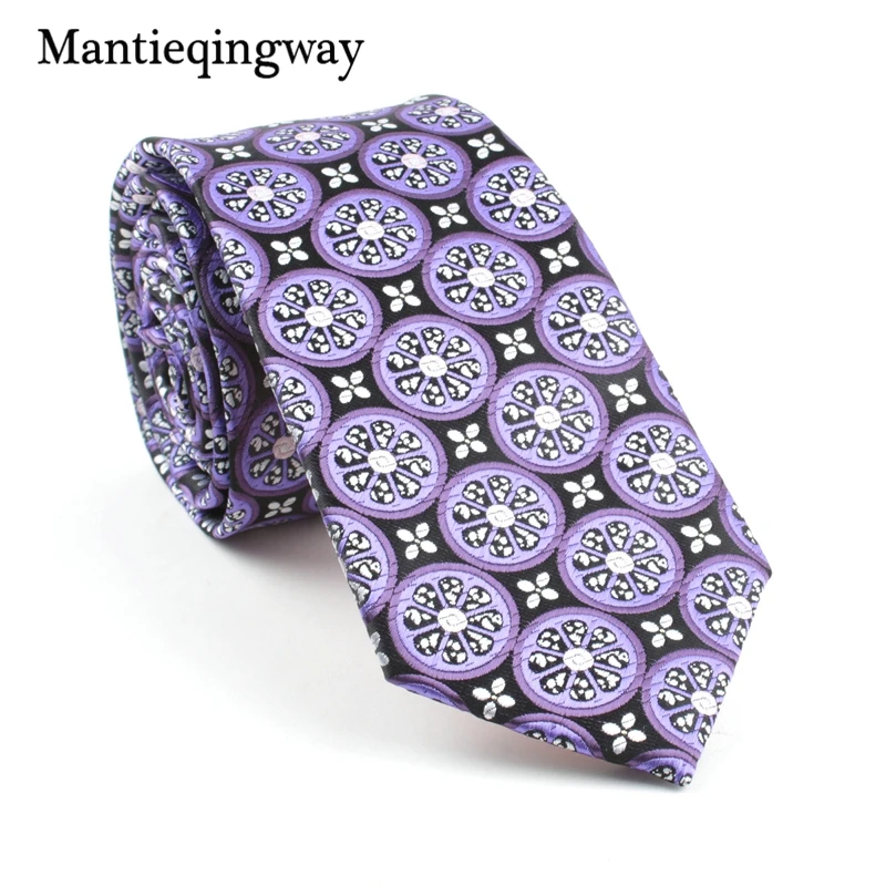 Mantieqingway полиэстер Галстуки для Для мужчин Повседневное цветочный галстук