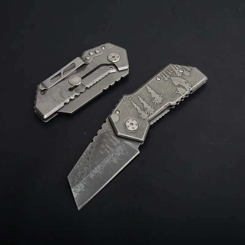 Hysenss S288D 3D узор потертый Тактический Складной нож Открытый Отдых Охота выживания карманный EDC Инструменты Нож - Цвет: S288D