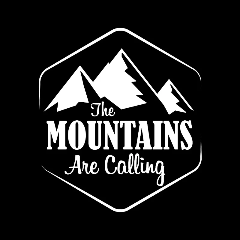 QYPF Изысканная Виниловая наклейка для автомобиля 14 3 см * 15 8 The MOUNTAINS Are call яркая