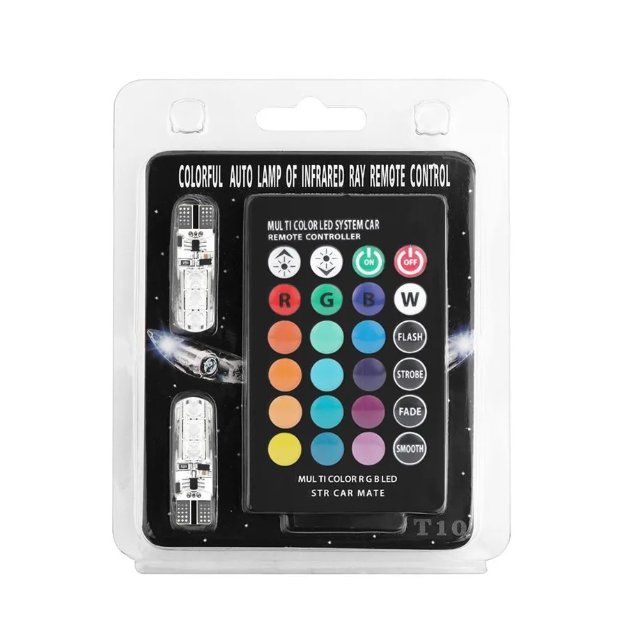 2шт Пульт дистанционного управления Чтение Свет Автомобильная Атмосфера Лампа