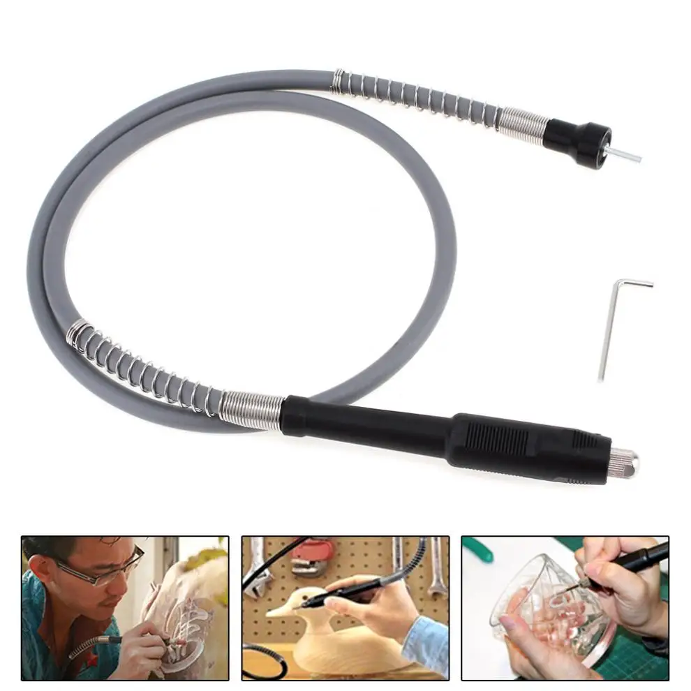 

Universal Flexible Flex Shaft with Keyless Chuck 105cm 1/8"(3.175mm) Connector Fitsl Grinder Attachment Rotary Tool