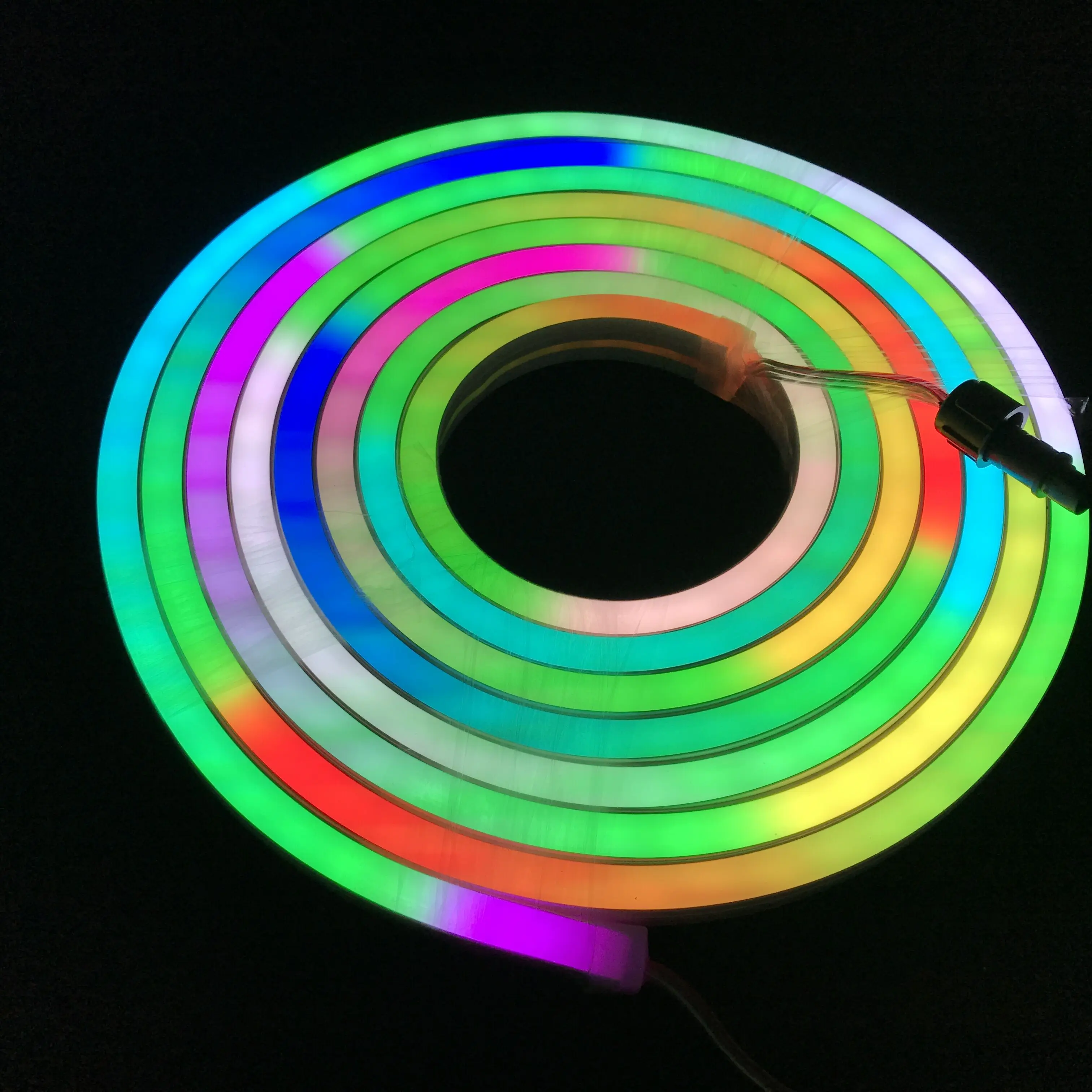 Неоновый гибкий rgb светильник с плоской поверхностью/12 мм * 20 мм/5 м DC5V WS2812B