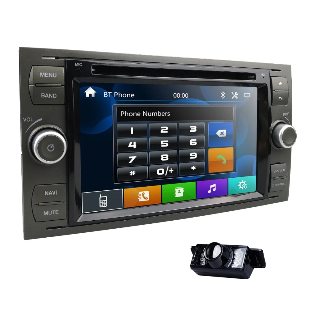 2 Din 7 дюймов Автомобильный dvd-плеер для Ford Focus/Mondeo/Transit/C-MAX/Fiest gps навигация радио 1080P FM AM DAB стальное управление колесами