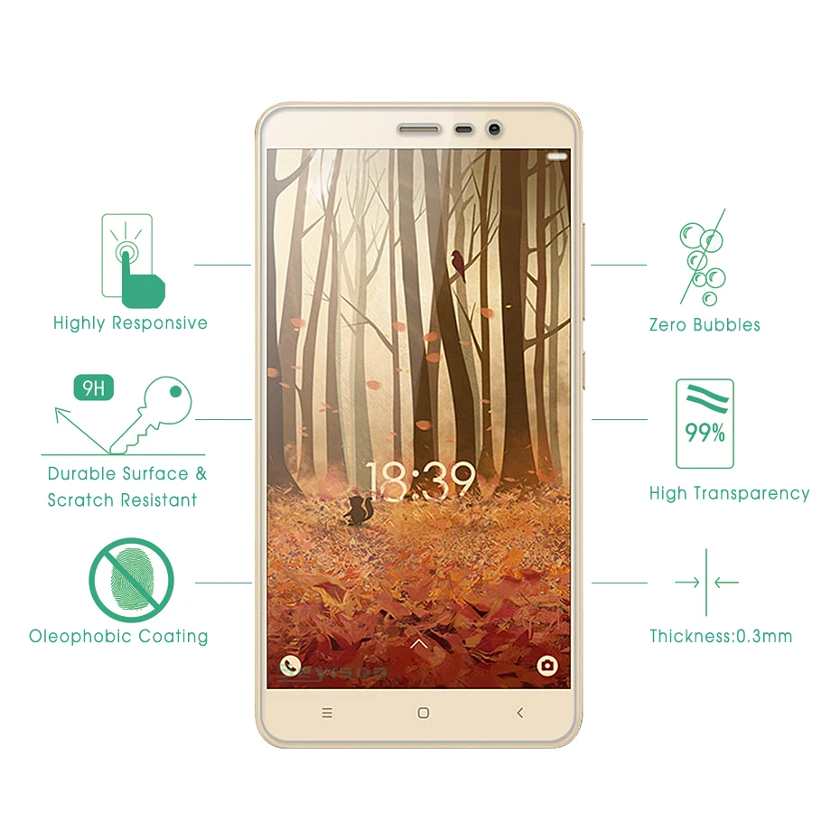 Защитное стекло Seyisoo закаленное для Xiaomi Redmi Note 3 Note3 Pro Prime Xiomi 2.5D 0 мм|tempered glass screen