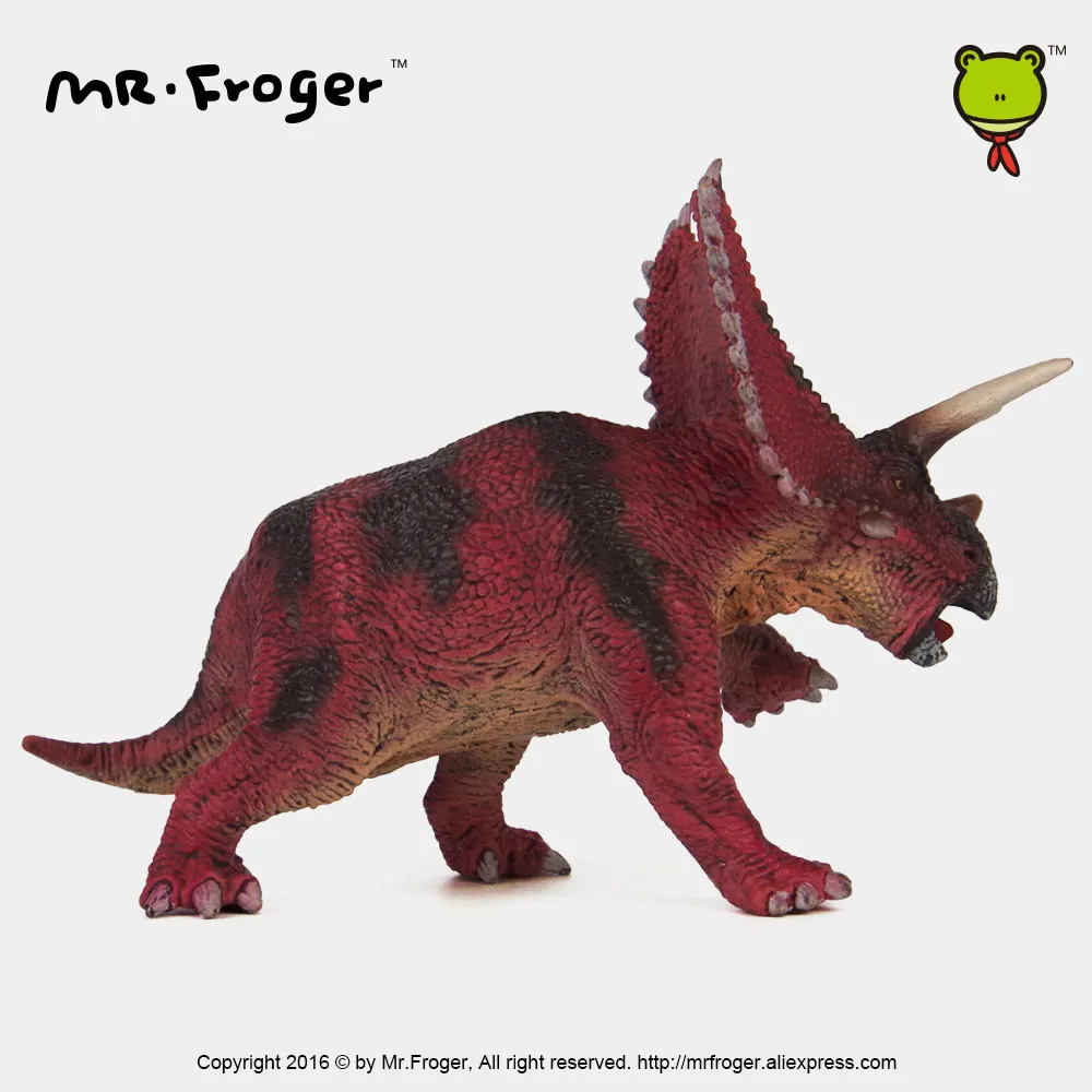 Фото Mr.Froger Styracosaurus Модель игрушечный динозавр Трицератопс Классические игрушки детские животные милые модели Коллекция Юрского периода подарки №3