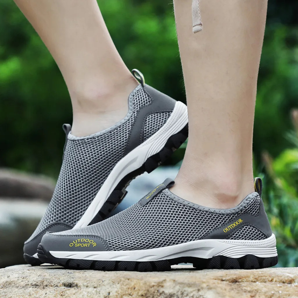 Spring autumn Shoes casual solid Hot Sale Men's Fashion Leisure Climbing shoes Men breathable mesh Running Sport Sneakers