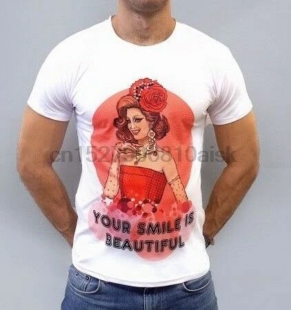 Валентина ваша улыбка прекрасна Rupaul Drag racing queen Pride Gay футболка|Мужские футболки| |