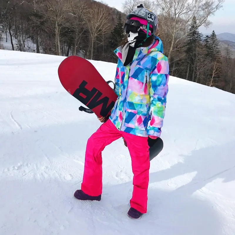 Genuine Women's Ski Suit Winter Skiing Jacket Snowboard Snowboarding Sets Breathable Windproof Waterproof Keep Warm Equip | Спорт и