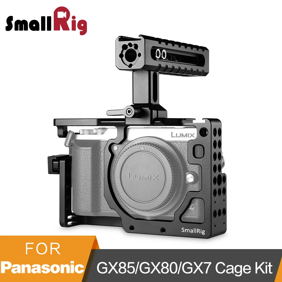 SmallRig для Panasonic Lumix DMC-GX85/GX80/GX7 Mark II Cage Kit с НАТО ручка кабель HDMI зажим-2009 | Держатели