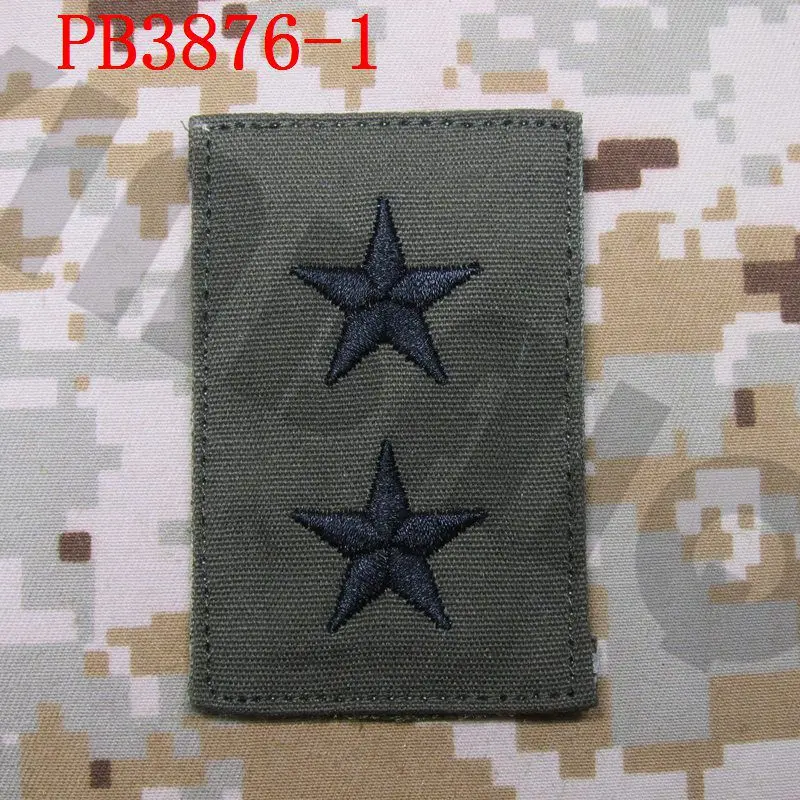 Вышивка патч OD зеленый фон черный дизайн армии США ранг военный
