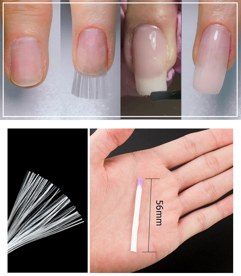 10 Вт, 30 Вт, 50 шт. волокно Стекло наращивание ногтей fibernails Стекло волокна для ногтей шелковые расширение ружье гвоздя набора Формы Акриловые Ложные Советы Маникюр
