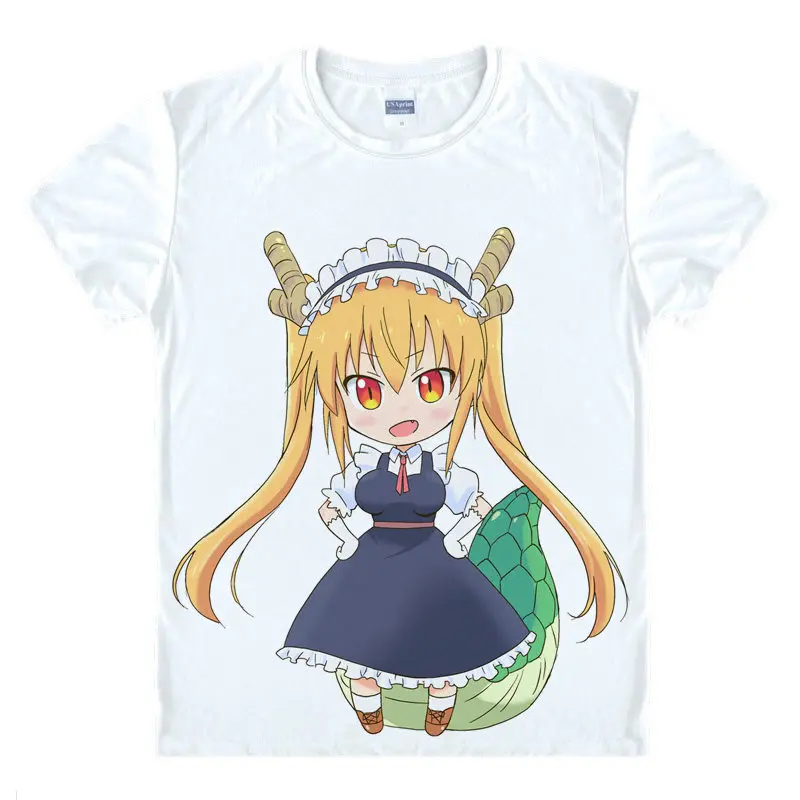 Coolprint японский футболки с рисунком дракона горничной аниме рубашка Kobayashi и Kanna Kamui