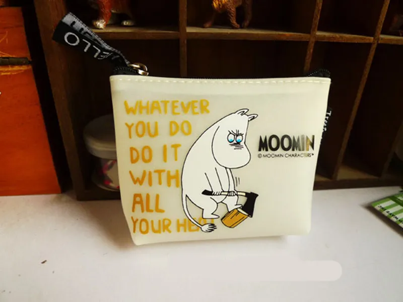 Moomin, сумка для хранения монет, ПП, хлопок, органайзер для багажа, дорожная сумка, органайзер для кабеля, сумка, USB флеш-накопители, чехол для цифрового хранения - Цвет: Цвет: желтый
