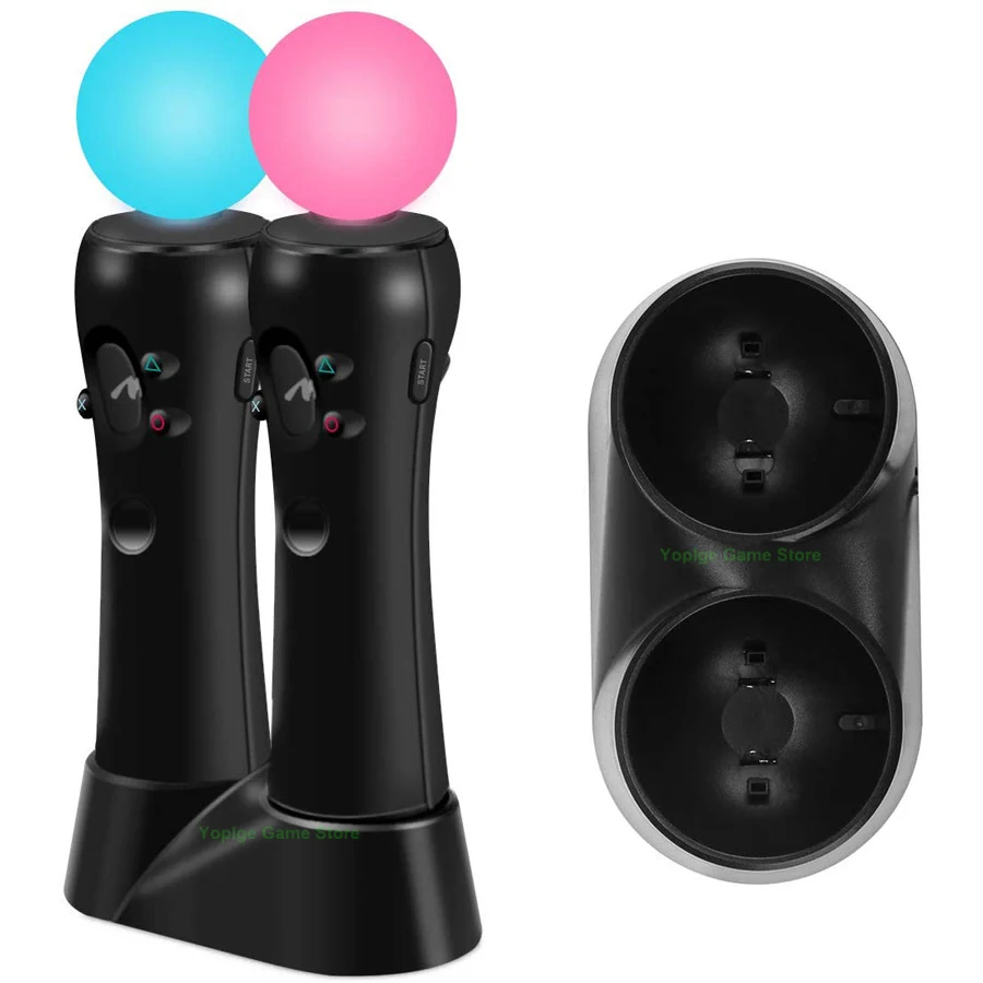 Черный PS4 PS VR Move двойной контроллер USB зарядное устройство геймпад зарядная док-станция для sony Playstation 4 PSVR Move аксессуары - Цвет: Черный
