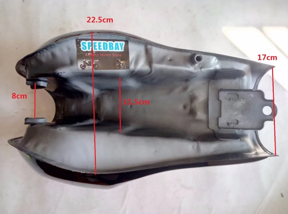 Блестящий черный топливный бак для бензинового мотоцикла CG125 Wuyang WY150 XF125 |