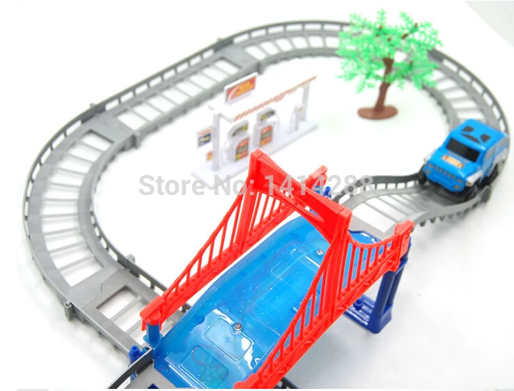 Новый мини электрический грузовик Railcar DIY слот + игрушка детское образование Дети