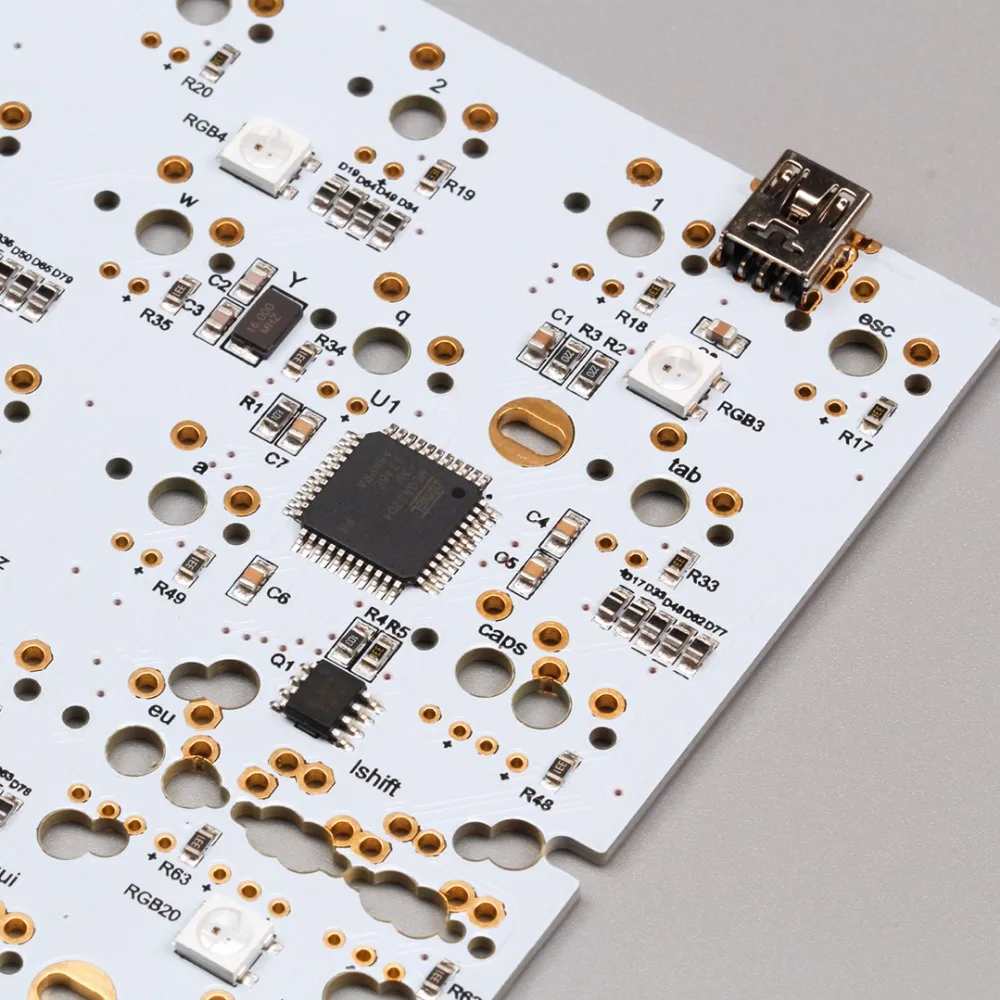 V3 DZ60 PCB 60% макет Mini usb/type C интерфейс с RGB undergrow supprt стрелка ключ для пользовательской
