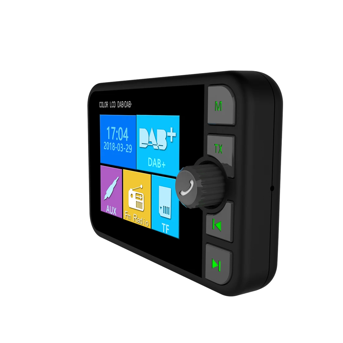 USB 2,4 дюймовый ЖК-дисплей Автомобильный DAB/DAB+ радио приемник адаптер с Bluetooth, SD карта функция воспроизведения FM передатчик излучения