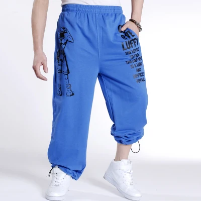 

Free shipping plus size XL-5XL spring mens hiphop pants trousers cotton print men famous brand Extra large men's pant 5 colors