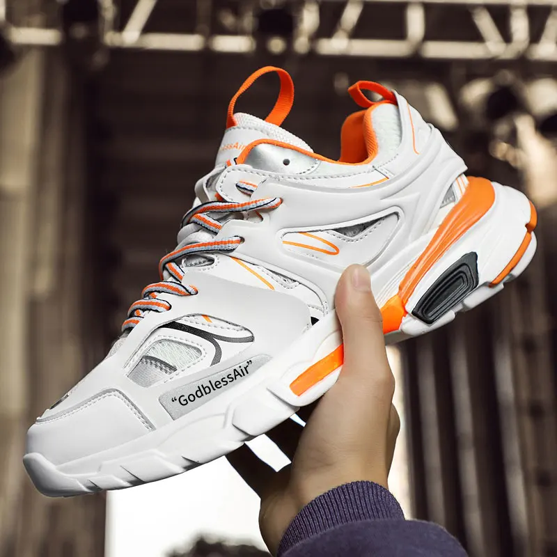 Кроссовки для мужчин качественная кожаная спортивная обувь на шнуровке удобная