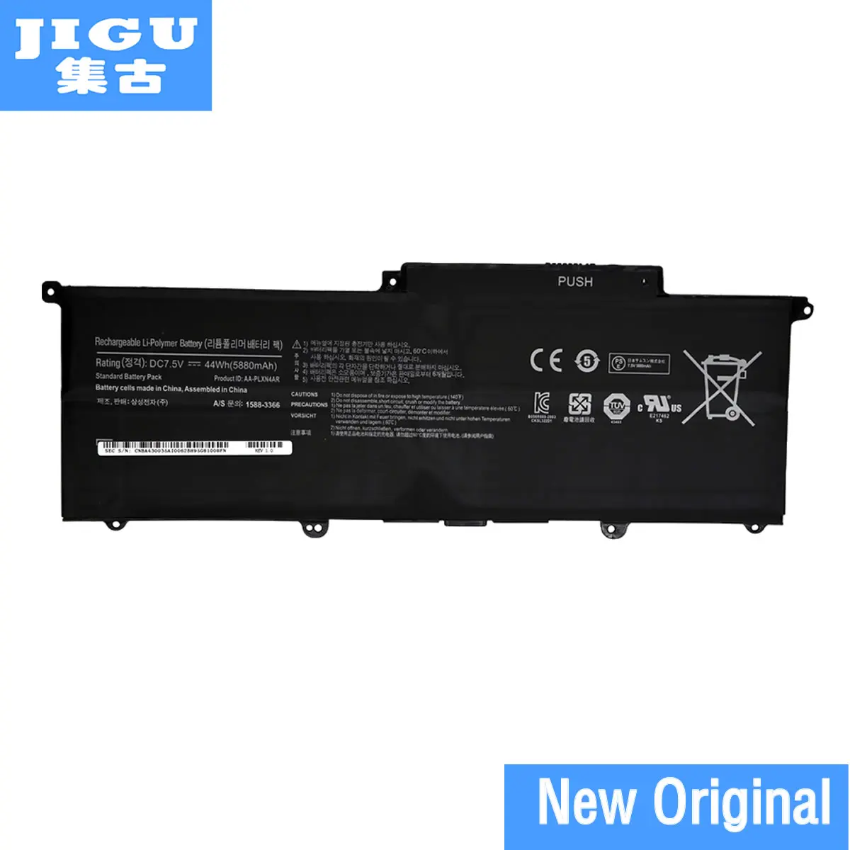

JIGU AA-PLXN4AR Original Laptop Battery For SAMSUNG For Ultrabook 900X3C 900X3D 900X3E NP900X3C NP900X3D NP900X3E 7.5V 44WH
