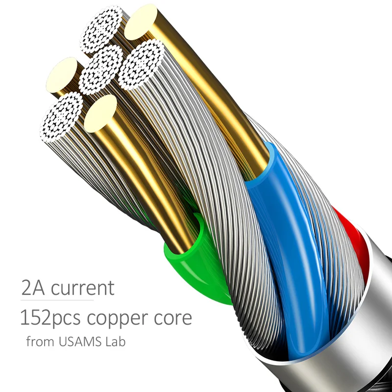 Кабель-адаптер для мобильного телефона USB iPhone iOS 2A USAMS кабель быстрой зарядки iphone