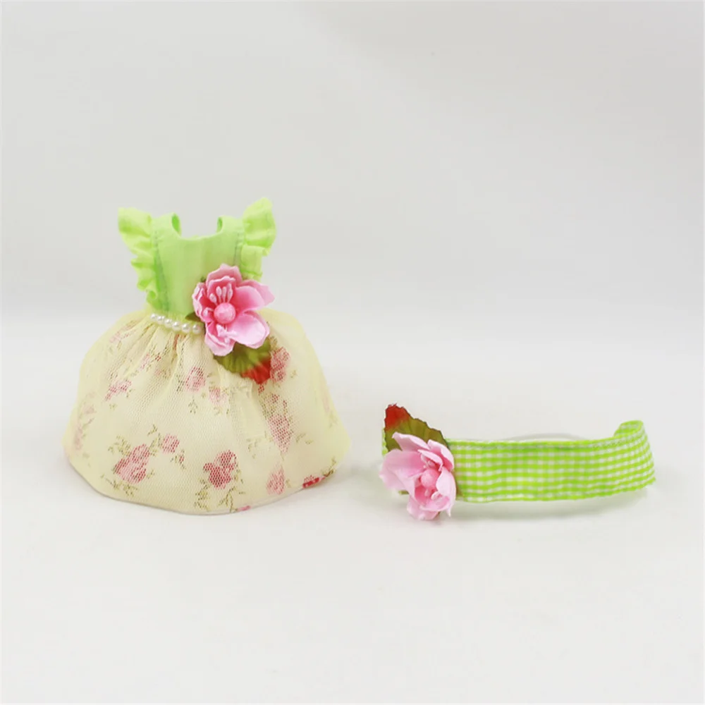 Одежда для кукол blyth спортивное платье с цветочным рисунком Красивая Зеленая фея