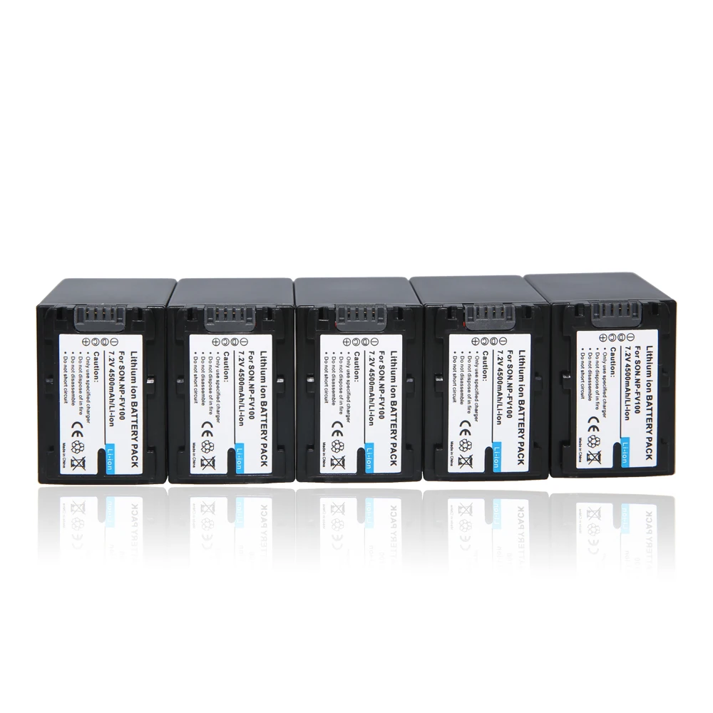 10 шт. 4500 мАч NP FV100 NPFV100 Аккумуляторы для камеры SONY FDR AX100E HDR XR550E XR350E CX550E CX350E|camera