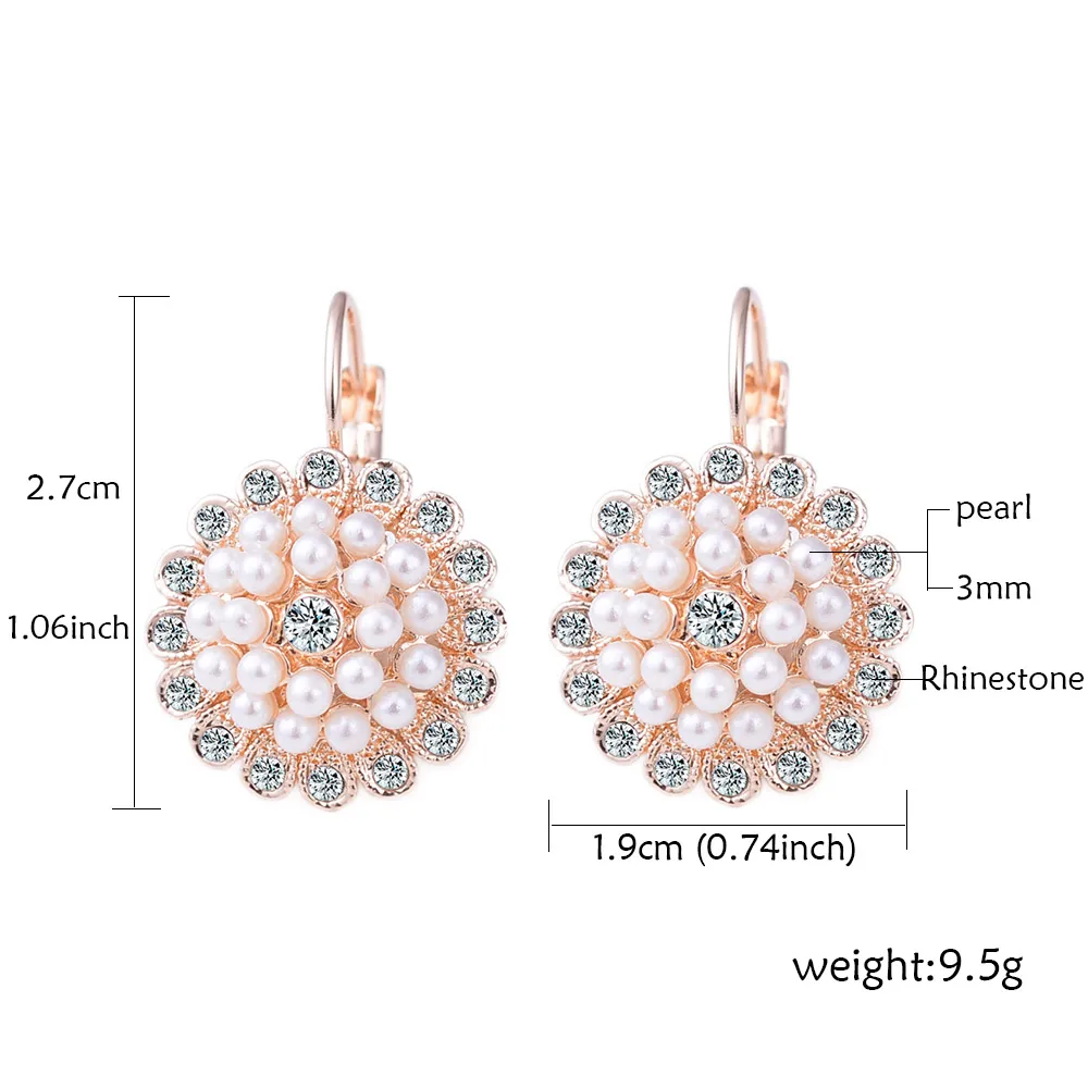 Серьги-клипсы женские с жемчужными бусинами E311JM
