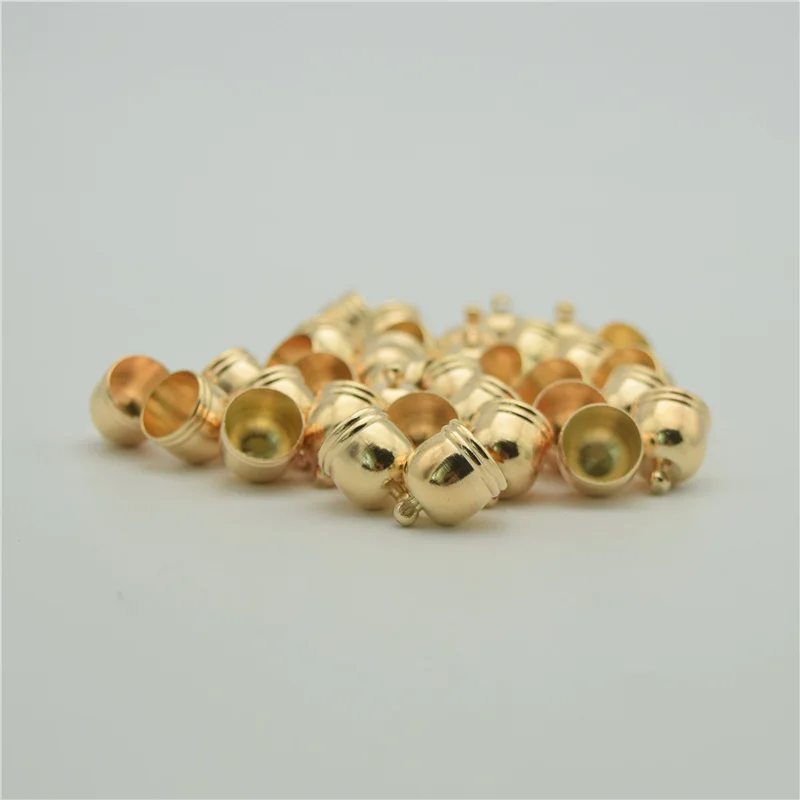 100 шт. аксессуары для бусин Концевики кожаного шнура ожерелья провода застежки из